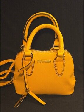 Steve Madden Mini Dome Satchel Crossbody Bag - Bright Yellow / Mustard